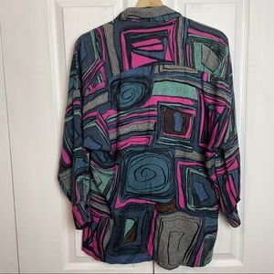 90s Printed Blouse